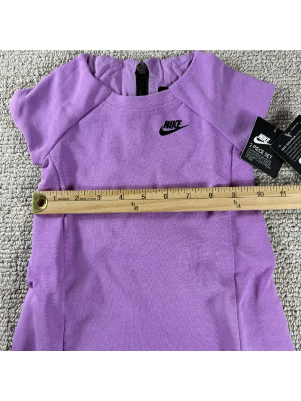 Nike 2 Piece Set Crib Style Shirt And Leggings Purple Black Size 24 Months